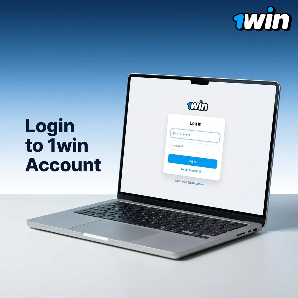 1win login screen showing email and password fields with login button for account access