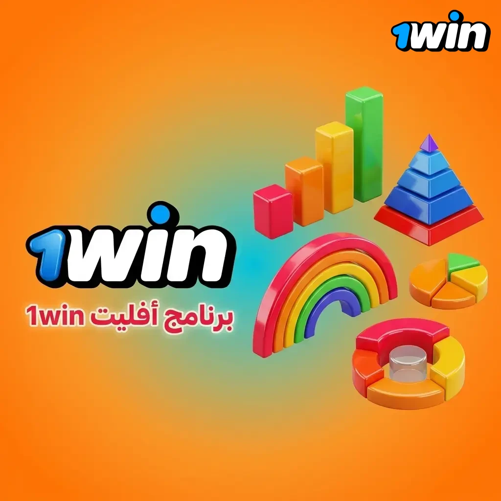لوحة برنامج أفلييت 1win بتعرض روابط تتبع وتقارير أداء للعمولات حسب التسجيلات والإيداعات