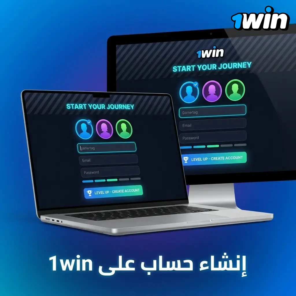 خطوات إنشاء حساب على 1win بالإيميل: اختيار التسجيل، إدخال الإيميل وكلمة مرور، تأكيد الحساب وبدء الإيداع
